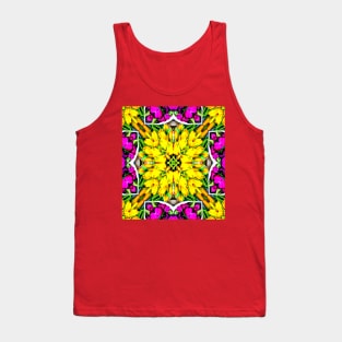 Colorful tulip bouquet pattern. Tank Top